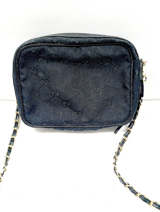 Gucci Handbags - Gucci Canvas Leather Shoulder Bag